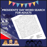 Presidents' Day Word Search Puzzles | President's Day