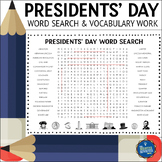 Presidents' Day Word Search and Vocabulary Activities