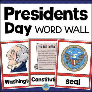 Preview of Presidents Day Worksheets Word Wall Word Search ABC Order 1st 2nd Grade