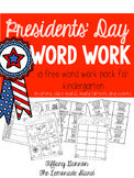 Presidents' Day Word Work Freebie