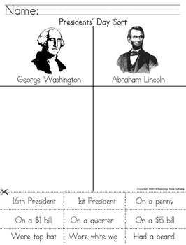 Presidents' Day Worksheets by Leticia Gallegos | TpT