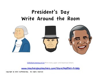 Preview of President's Day Write Around the Room