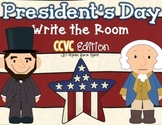President's Day Write the Room - CCVC Words Edition