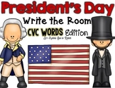President's Day Write the Room - CVC Words Edition
