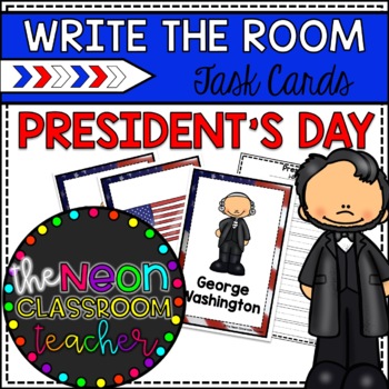 Preview of Presidents' Day Write the Room Task Card Activity