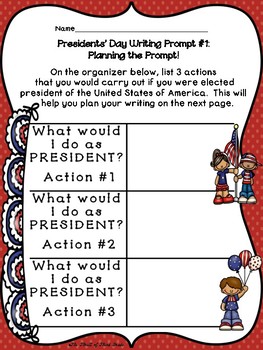 Presidents' Day Writing by The Thrill of Third Grade | TpT