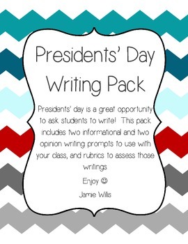 Preview of President's Day Writing Pack- common core aligned