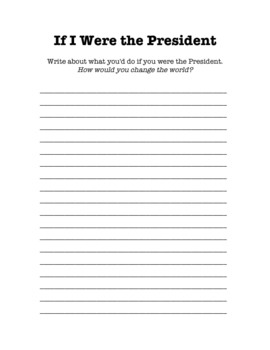 Preview of Presidents' Day Writing Prompt