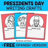 Presidents Day Writing Prompt Crafts + FREE Spanish