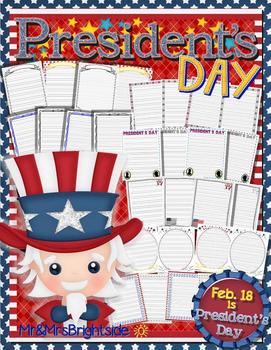 Preview of President's Day Writing Template