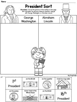 presidents day kindergarten worksheets