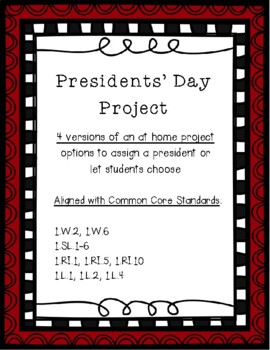 Preview of Presidents' Day Research Project