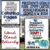 Presidents Ford to H.W. Bush Word Cloud Activities (1974-1993)