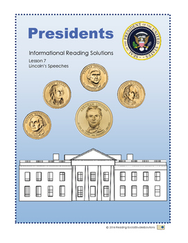 Preview of Presidents 07 - Lincoln Speeches - Distance Learning