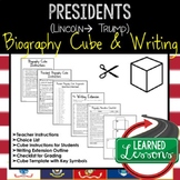 Presidents Lincoln - Biden Biography Cubes Activity, Presi