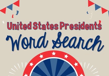 Preview of Presidents' Names Word Search