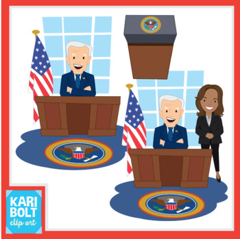 Presidents Now and Past (Trump and Obama) Clip Art by Kari Bolt Clip Art