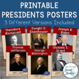 Presidents Posters for Each US President | Presidents Day 