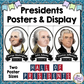 Preview of Presidents Posters - U.S. Presidents Wall Posters with Title Banners in 2 sizes
