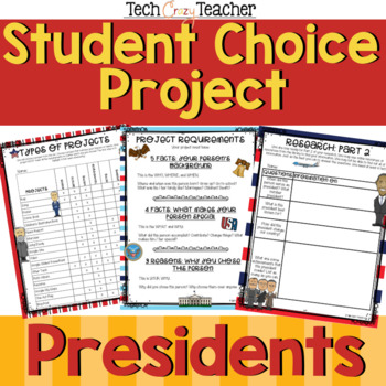 Preview of Presidents Research, Writing, + Presentation Project- 16 Different Presentations