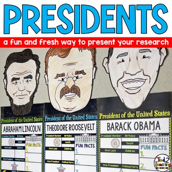 Preview of Presidents' Day Writing Activities Biography Report Banner Posters Research