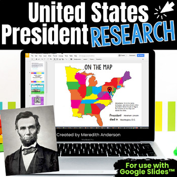 Preview of Presidents Research Digital Classroom Edition - Great for Presidents' Day