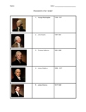 Presidents Study Sheet - 1-10