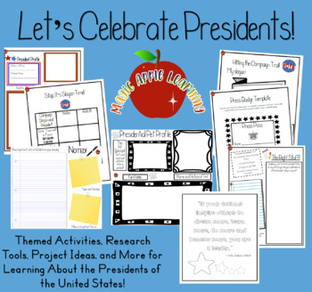 Preview of Celebrate U.S. Presidents, President's Day and Election Day Learning Activities