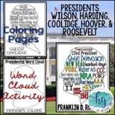 Presidents Wilson to FDR Word Cloud Activities (1913-1945)