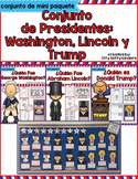 George Washington, Abraham Lincoln, Donald Trump, Presiden