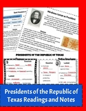 Presidents of the Republic of Texas Readings and Notes