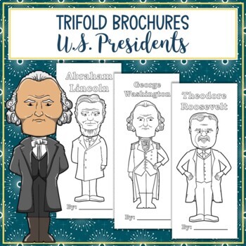 Preview of Presidents of the United States Biography Trifold Graphic Organizer Bundle