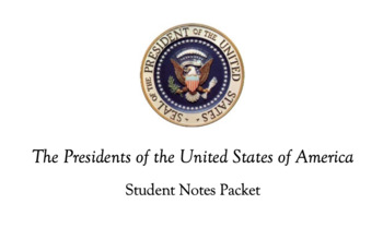 Preview of Presidents of the United States Notes Packet