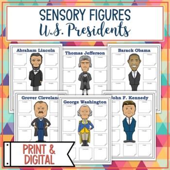 Preview of U.S. Presidents Sensory Figure Body Biographies - Google Classroom™