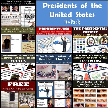 Preview of Presidents of the United States of America: 10-Pack Bundle