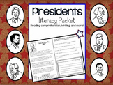 Presidents/Reading Comprehension/Literacy Mini Pack