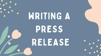 Preview of Press Release Lesson