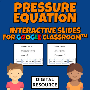 Preview of Pressure Equation Interactive Google Slides Game for Google Classroom