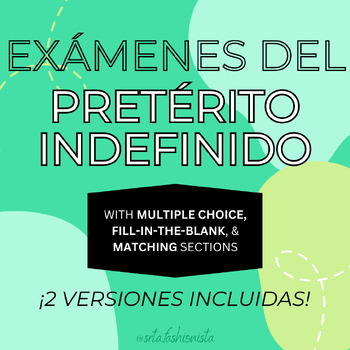 Preview of Pretérito Indefinido Examenes/Tests, regulars, irregulars, with modified version
