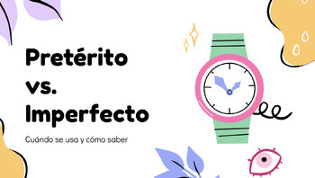 Preview of Pretérito vs Imperfecto / Preterite vs Imperfect Spanish Past Tense Presentation