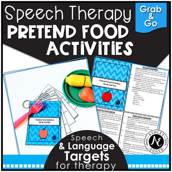 Preview of Speech Therapy Activities Pretend Food Grab and Go