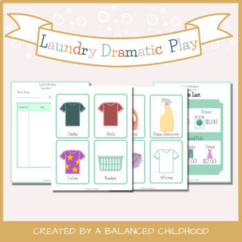 Laundry/Laundromat Pretend Play/Dramatic Play Printables | TpT