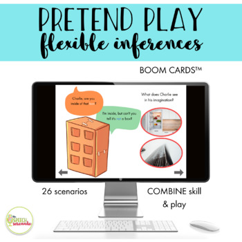 Preview of Pretend Play Inference Speech Language Activities Boom Cards™