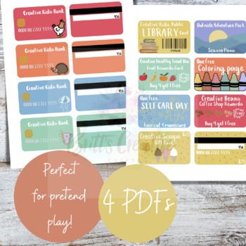 Preview of Pretend Play Money, Pretend Checks, Printable, Digital Download, Montessori