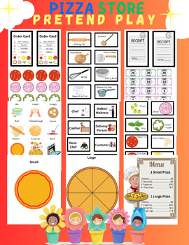 Preview of Pretend Play Pizza Store | Dramatic Learning Center | Make Believe