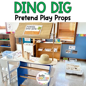 Preview of Dinosaur Dig Site Dramatic Play Center for Pre-K Palentologists