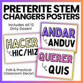 Preterite Dirty Dozen Irregular Verb POSTERS High School C