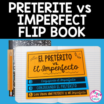 Preview of Spanish Preterite vs Imperfect Pretérito Imperfecto Flip Book with DIGITAL