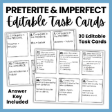 Preterite + Imperfect Spanish Task Cards | Práctica el Pre