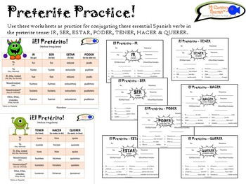 The preterite is a form of the verb that is used to talk about actions that were. Preterite Ir Ser Hacer Worksheets Teaching Resources Tpt